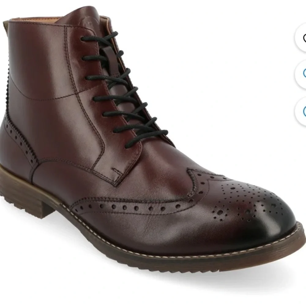 Thomas & Vine Edison Tru Comfort Foam Wingtip Ankle Boot new